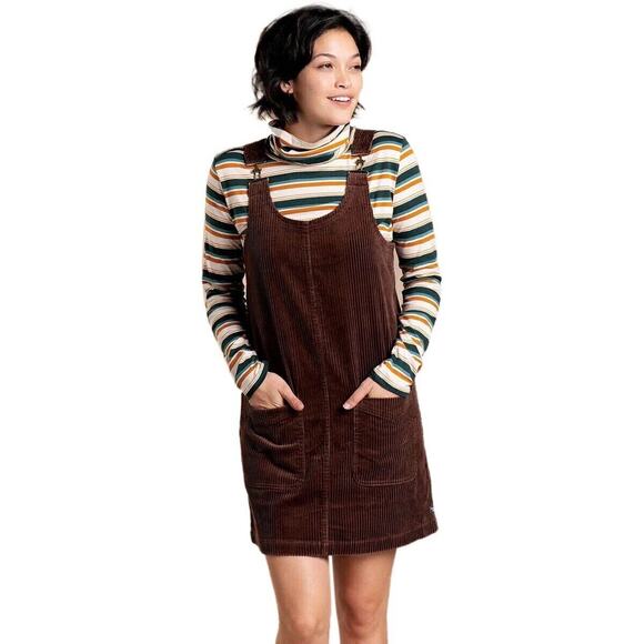 Toad&Co Dresses & Skirts - Toad & Co Del Rey Brown Jumper Dress Corduroy - XS